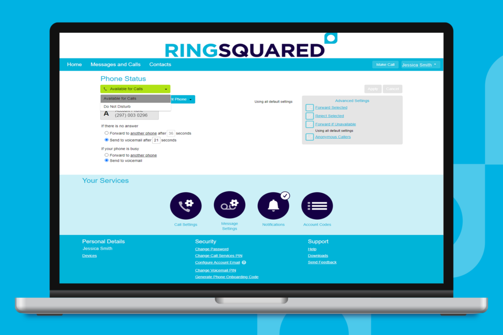 Set Your RingSquared Account to Do Not Disturb